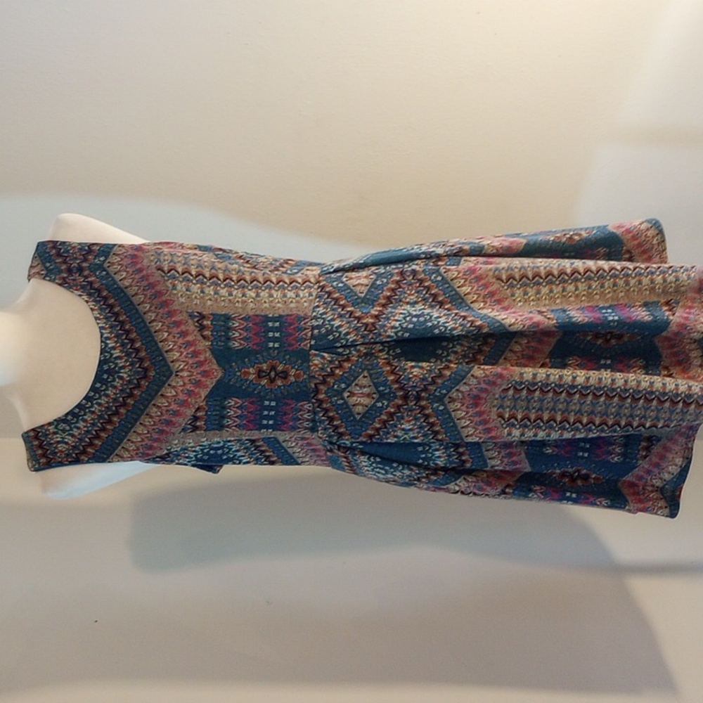 Painted threads Aztec print dress large